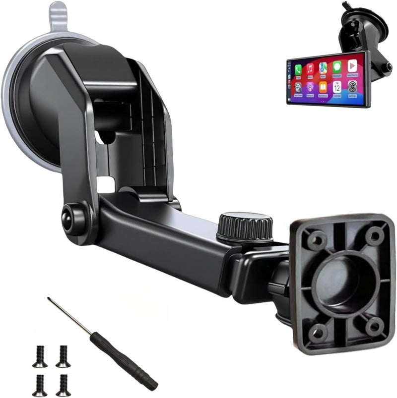 Epronic Carplay Mount with Scrwes Flexible Suction Cup Bracket for 7"/ 9"/ 10.26" Car Android Auto Screen Upgraded Windshield Dashboard Suction Cup Mount - Image 1